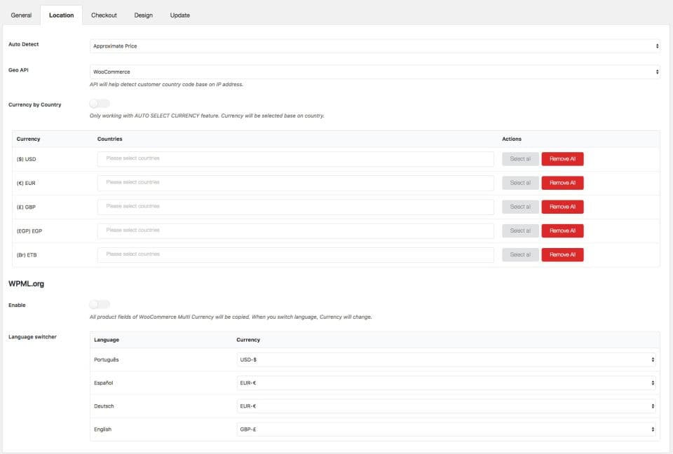 افزونه CURCY – WooCommerce Multi Currency Premium چند ارزی برای ووکامرس 2.3.2 — تصویر ۵
