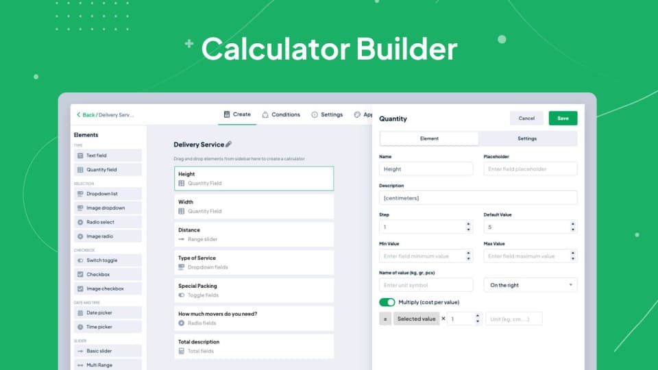 افزونه Cost Calculator Builder PRO ماشین حساب و محاسبه هزینه وردپرس 3.1.78 — تصویر ۶