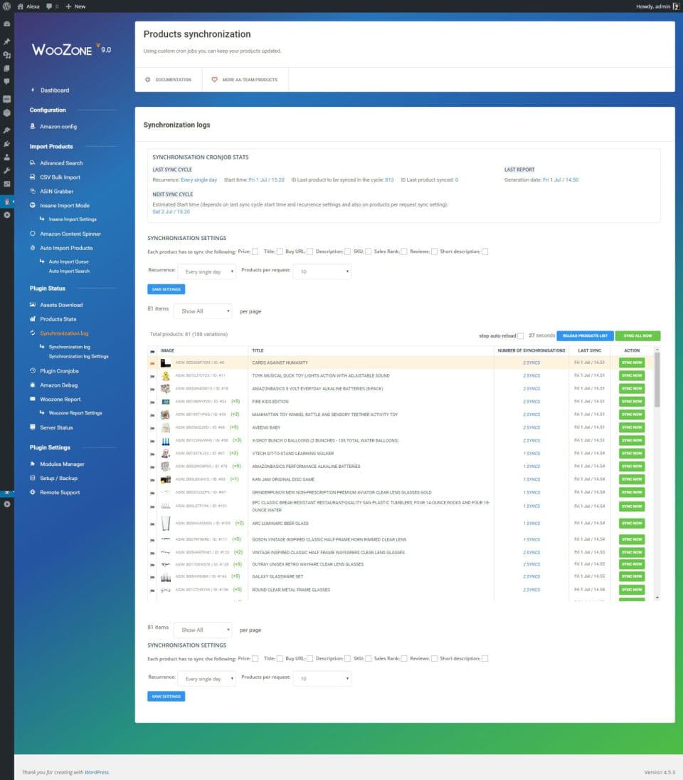 افزونه WZone – WooCommerce Amazon Affiliates سیستم بازاریابی آمازون برای ووکامرس 14.0.5 — تصویر ۷