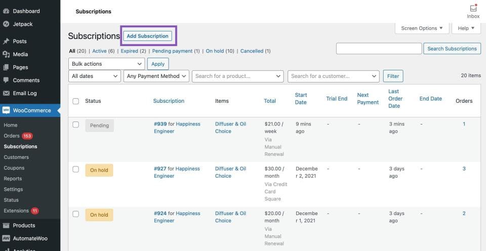 افزونه WooCommerce Subscriptions اشتراک ویژه ووکامرس 6.3.2 — تصویر ۴