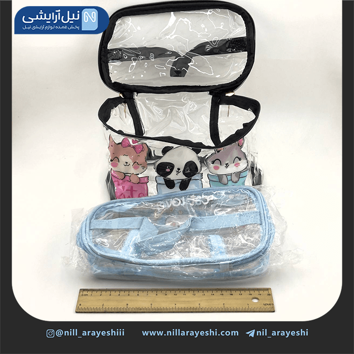 کیف آرایشی سایز متوسط صندوقی شفاف طرح حیوانات ( مس تطیلی ) — تصویر ۶