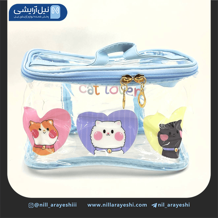 کیف آرایشی سایز متوسط صندوقی شفاف طرح حیوانات ( مس تطیلی ) — تصویر ۳