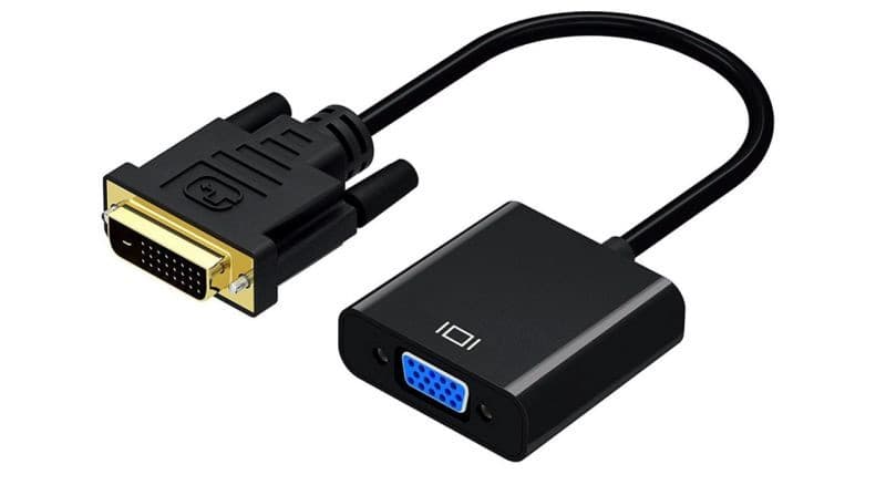 تبدیل کابل دار DVI to VGA پک سفید — تصویر ۳