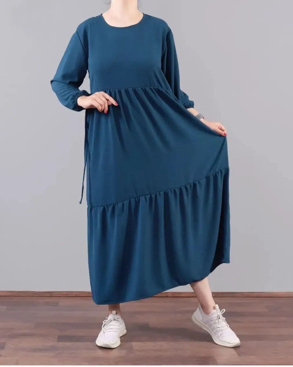 پیراهن مانتوی ابروبادطرح دریا/کد6572 — تصویر ۷