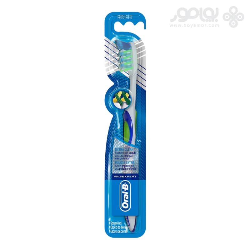 مسواک اورال‌ بی پرو اکسپرت مدل EXTRA CLEAN متوسط سایز 40