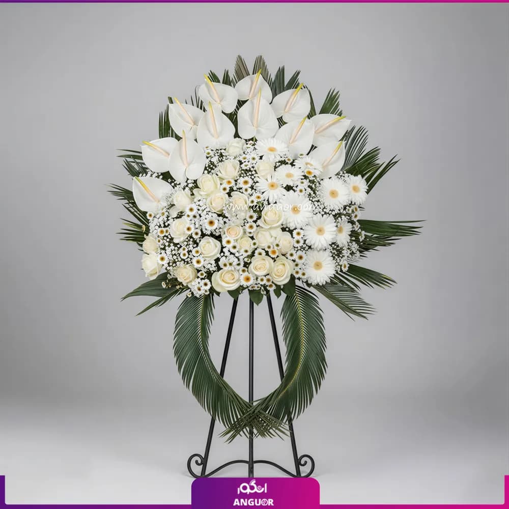 پایه گل ترحیم طرح نور