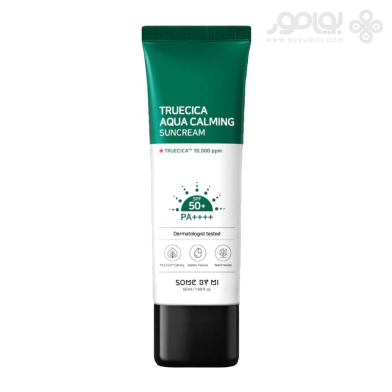ضد آفتاب تسکین دهنده سام بای می SPF50 مدل TRUECICA حجم 50 میل