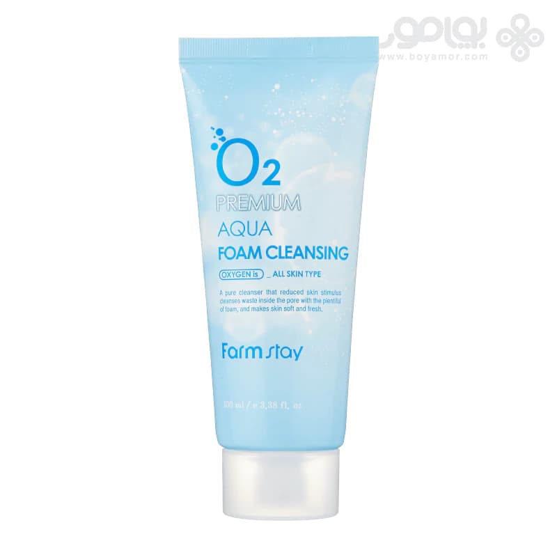 فوم پاک کننده فارم استی مدل O2 PREMIUM AQUA حجم 100 میل