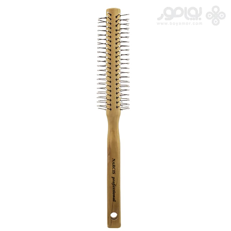 برس گرد چوبی مردانه نارسیس سایز متوسط کد 773