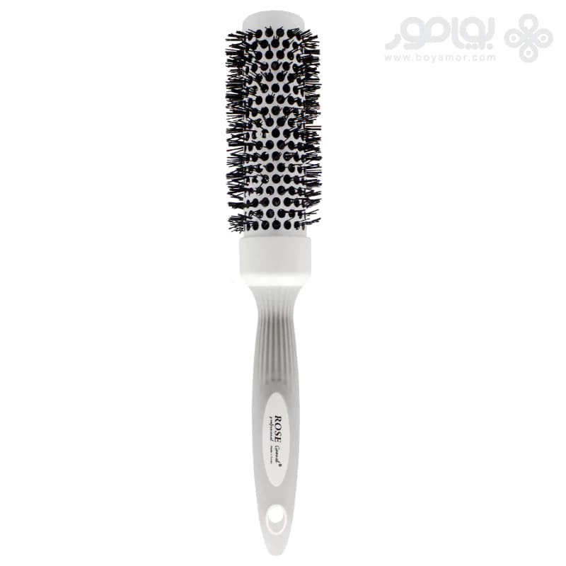 برس موی رز مدل دسته طوسی سایز 25