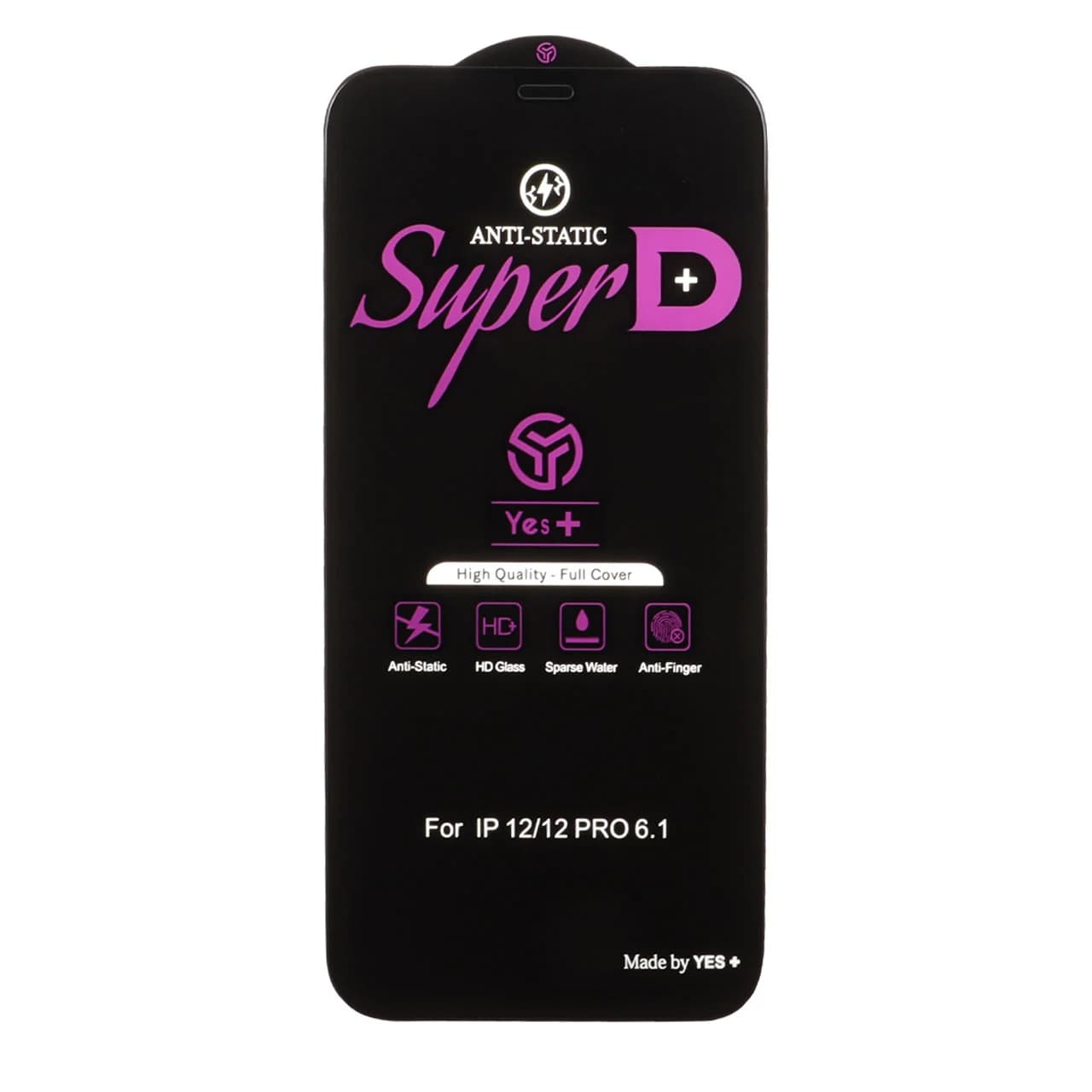 محافظ صفحه نمایش شیشه ای Super D Anti Static Yes Plus مدل Apple iPhone 12 / iPhone 12 Pro — تصویر ۲