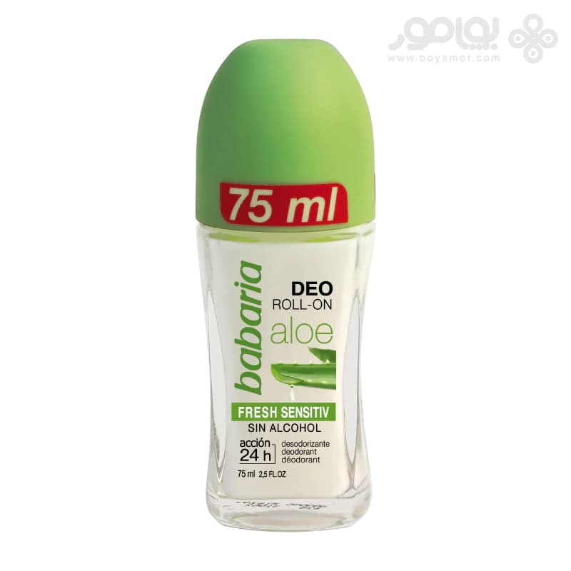رول دئودورانت باباریا مدل FRESH SENSITIVE حاوی آلوئه ورا حجم 75 میل