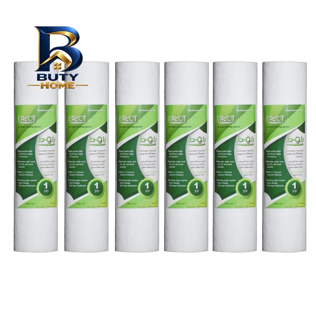 فیلتر دستگاه تصفیه آب بلوط مدل الیافی PP SEDIMENT 06 مجموعه ۶ عددی