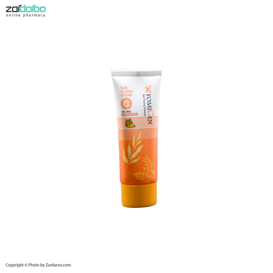 کرم ضد آفتاب SPF 50 رنگی فاقد چربی فومیژن Fomigen — تصویر ۴