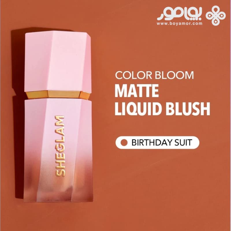 رژگونه مایع مات شیگلم مدل COLOR BLOOM رنگ BIRTHDAY SUIT — تصویر ۲