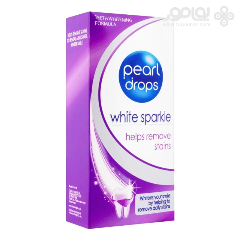 خمیر دندان سفید کننده پرل دراپس مدل WHITE SPARKLE حجم 50 میل — تصویر ۲