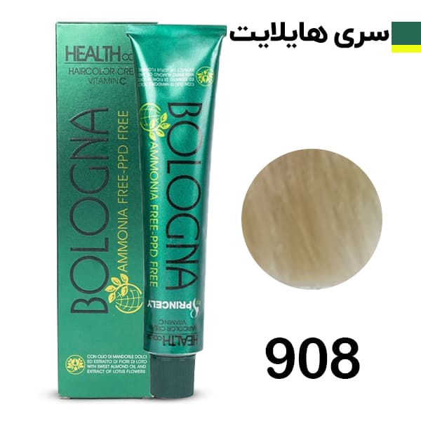 رنگ مو بلونیا بلوند سیلور خیلی روشن بدون امونیاک ۱۰۰ میلی لیتر 908 — تصویر ۳