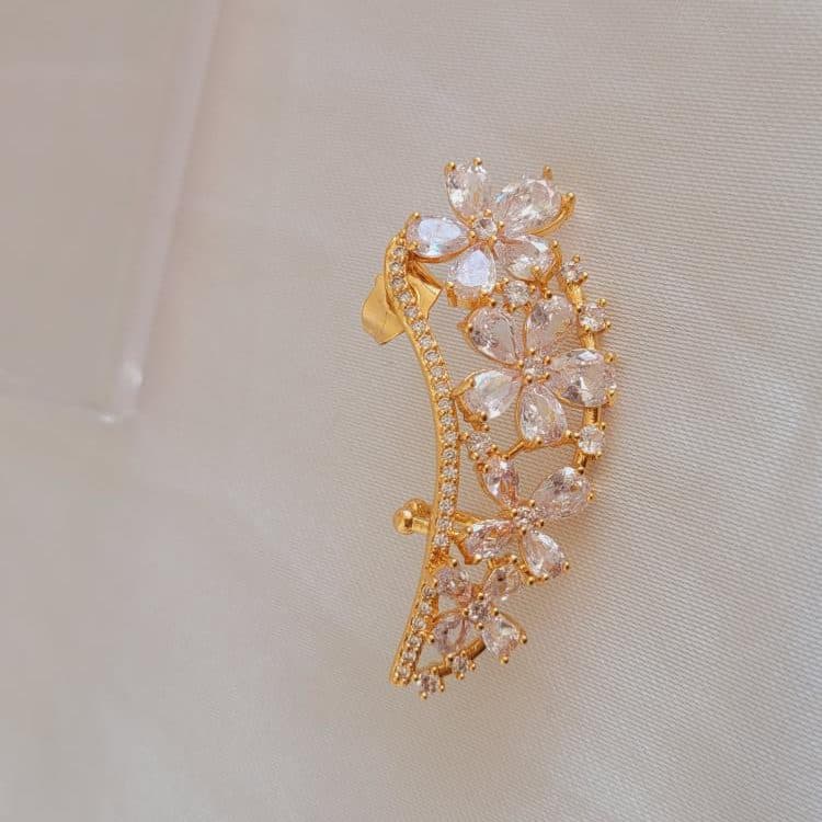 گوشواره ایرکاف گوش مدل بال رنگ طلا یی (گوش چپ) — تصویر ۲
