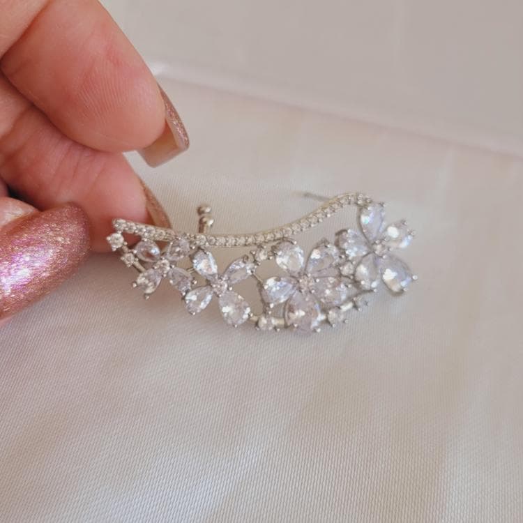 گوشواره ایرکاف گوش مدل بال رنگ نقره ای (گوش راست) — تصویر ۲