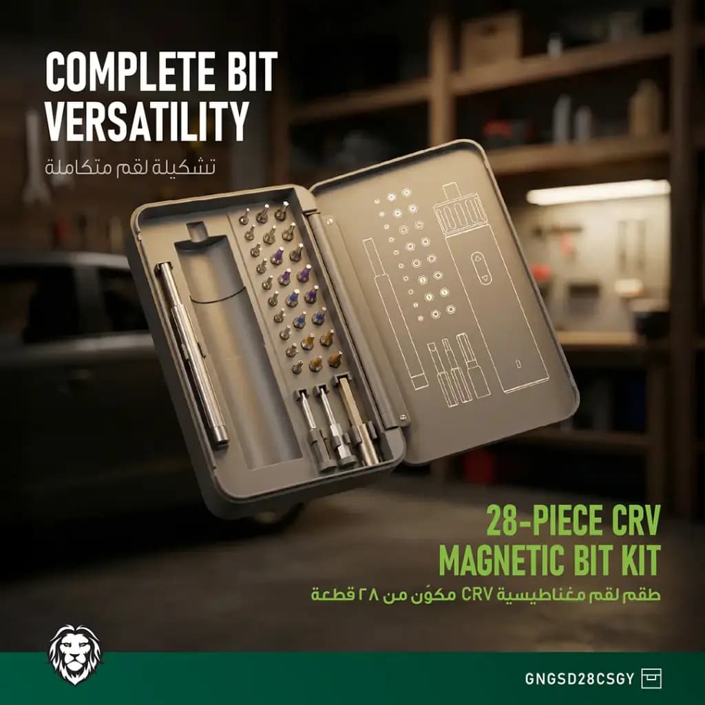 پیچ گوشتی شارژی گرین لاین مدل Green Lion GSD-28 | گشتاور 3.5 نیوتن متر و 28 سری — تصویر ۳