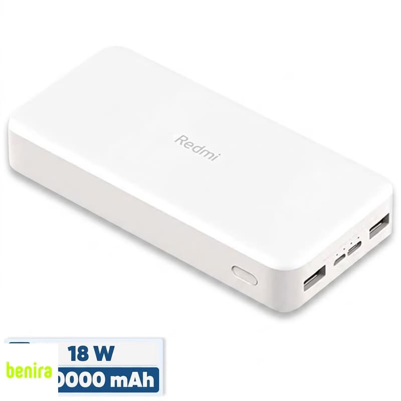 پاوربانک 18 وات شیائومی مدل Redmi ظرفیت 20000 میلیآمپرساعت