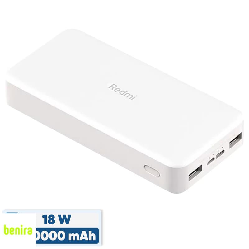 پاوربانک 18 وات شیائومی مدل Redmi ظرفیت 20000 میلیآمپرساعت — تصویر ۲