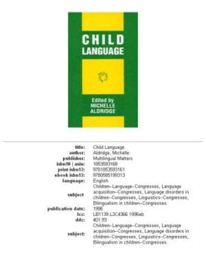 دانلود کتاب Child Language