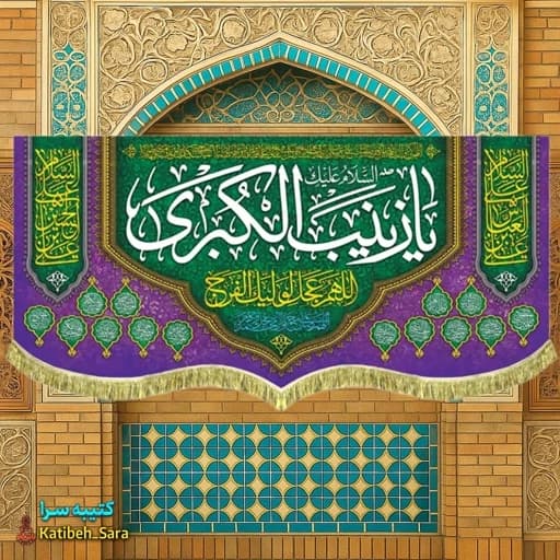 کتیبه مخمل یا زینب کبری (س) .