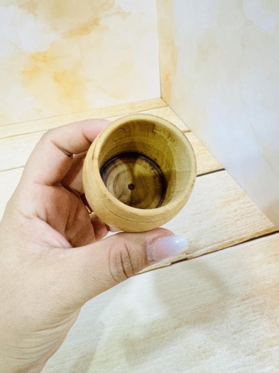 شات قهوه چوبی طرح بشکه دوحجم کد 2364 — تصویر ۲