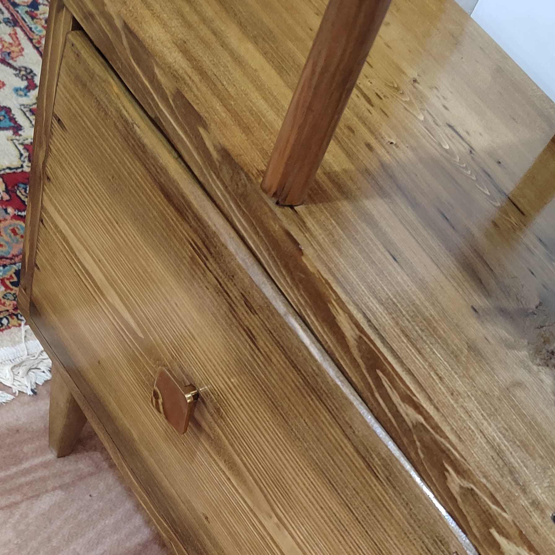 میز تلوزیون تمام چوبی رنگ قهوه ای متوسط مبلمان فرنا مدل 1134652 — تصویر ۳