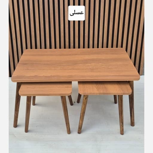 میز جلو مبلی و عسلی طرح مستطیل 3 تیکه مبلمان فرنا مدل 1134640