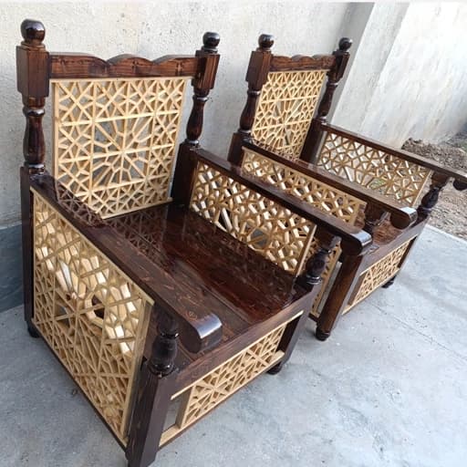 مبل چوبی سنتی مبلمان فرنا مدل 1128107