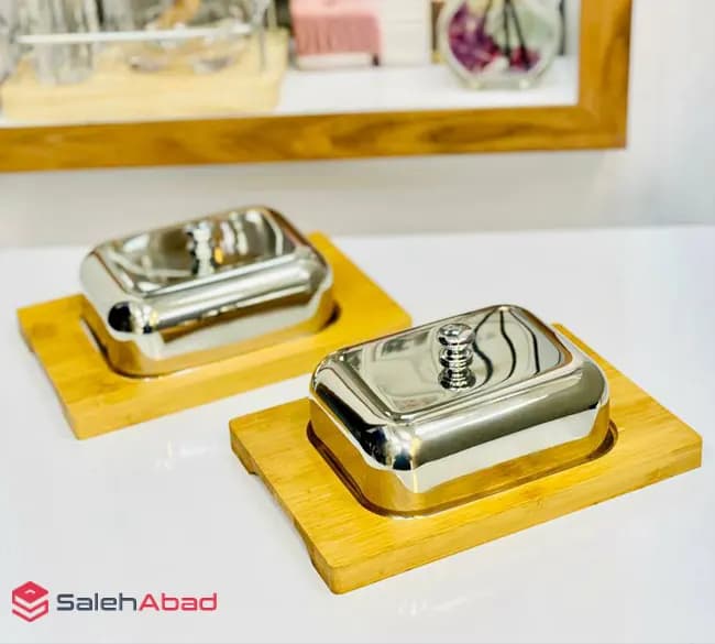 فروش عمده کره پنیر خوری استیل زیره چوبی