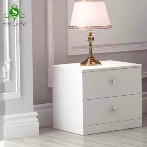 پاتختی دو کشو ساده مبلمان فرنا مدل 1134600