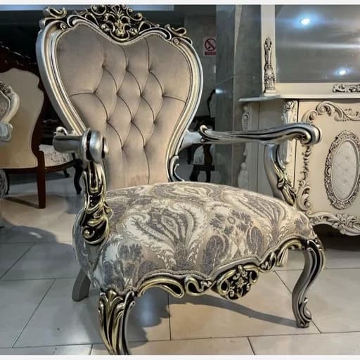 مبل استیل سلطنتی کلاسیک اذین مبلمان فرنا مدل 1128087