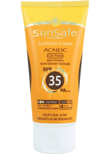 کرم ضد آفتاب رنگی فاقد چربی سان سیف SPF35 — تصویر ۲