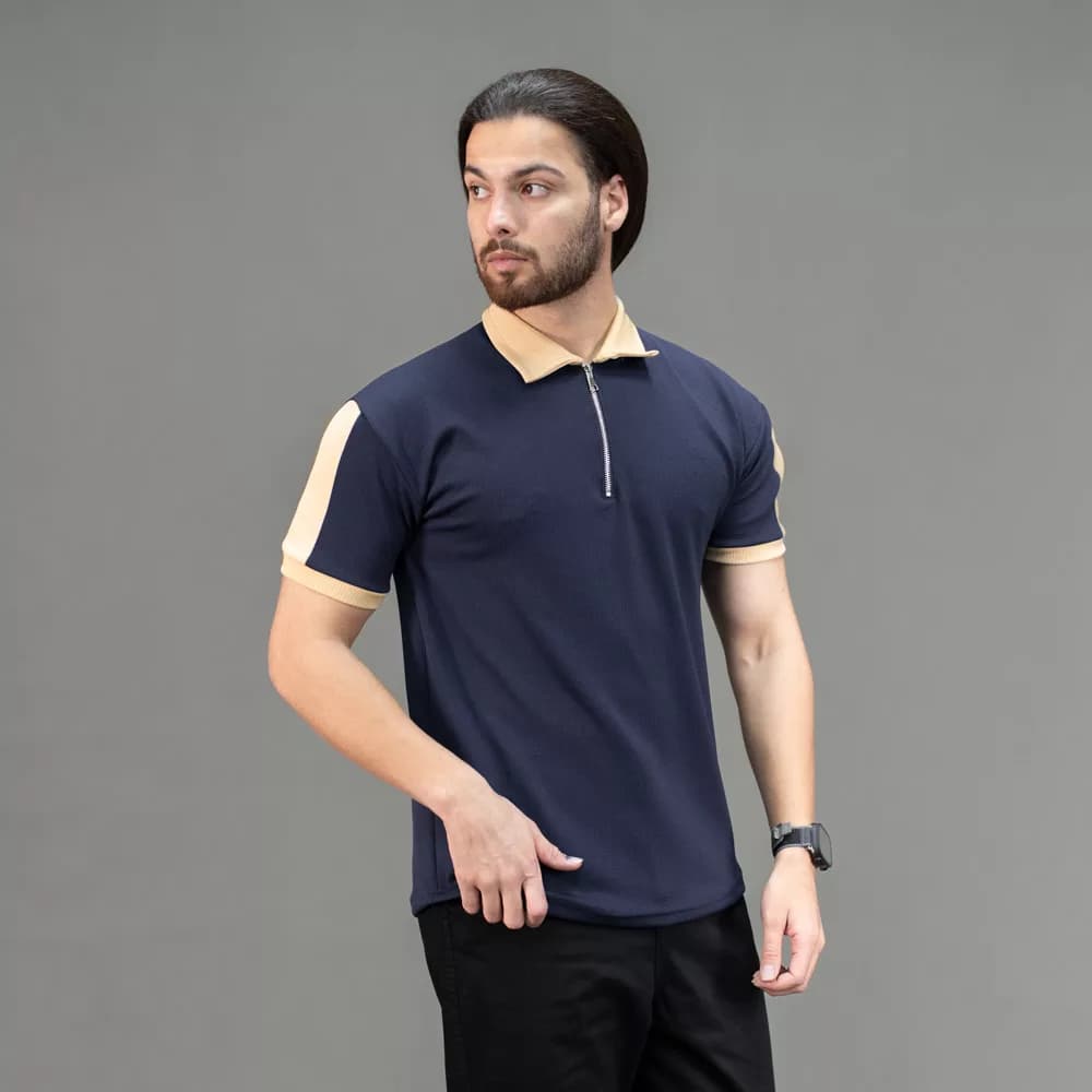 تیشرت مردانه نیم زیپ کد 25187 — تصویر ۷