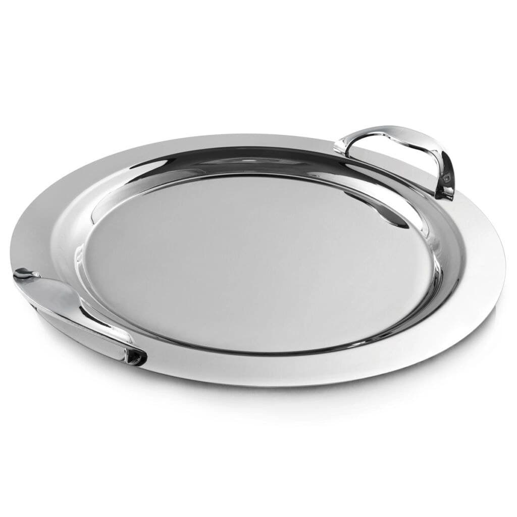 سینی دایره ای آینه ای دسته زاماک جفتی صدفی KST-5350 کی اس تی