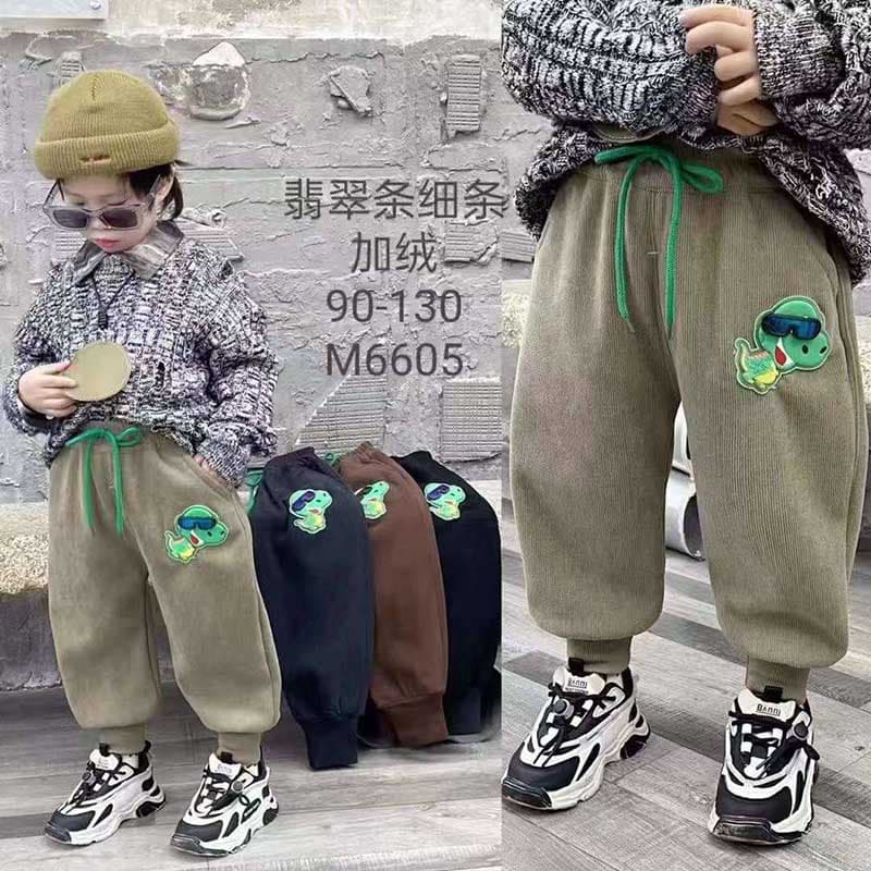 شلوار بچه گانه مخمل کبریتی چراغدار طرح دایناسور عینکی — تصویر ۷