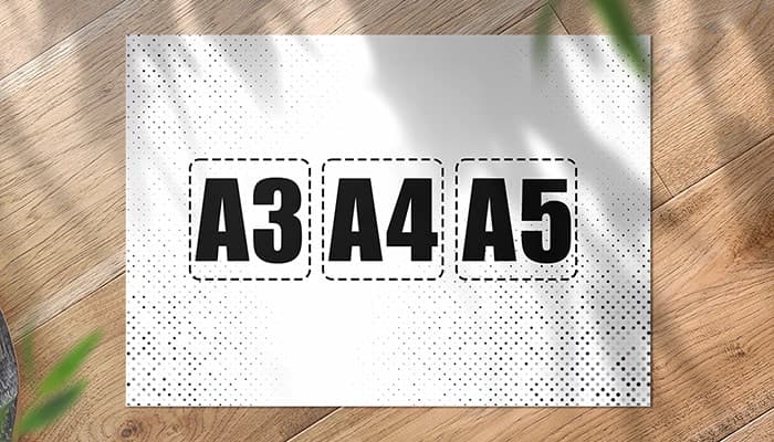فایل لایه باز موکاپ برگه و کاغذ افقی سایز A4 , A5 , A3