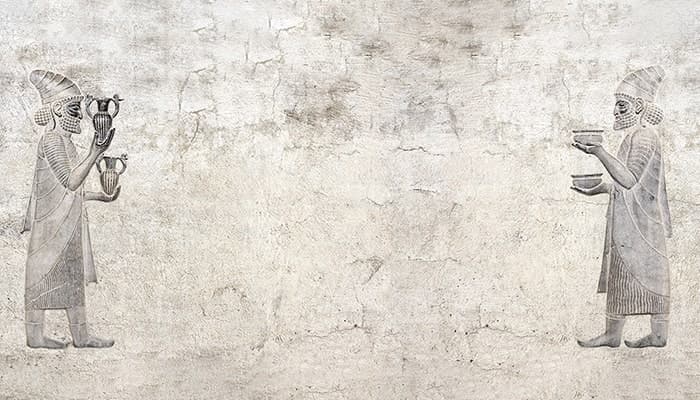 تصویر پس زمینه طرح نقش برجسته تخت جمشید