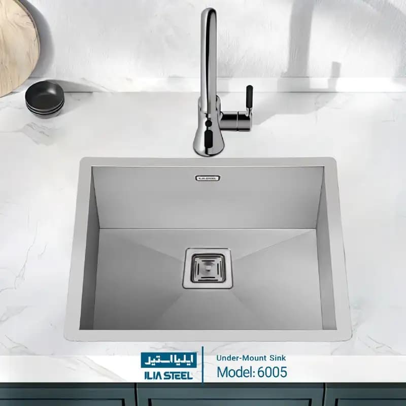 سینک ظرفشویی ایلیا استیل مدل 6005 — تصویر ۵