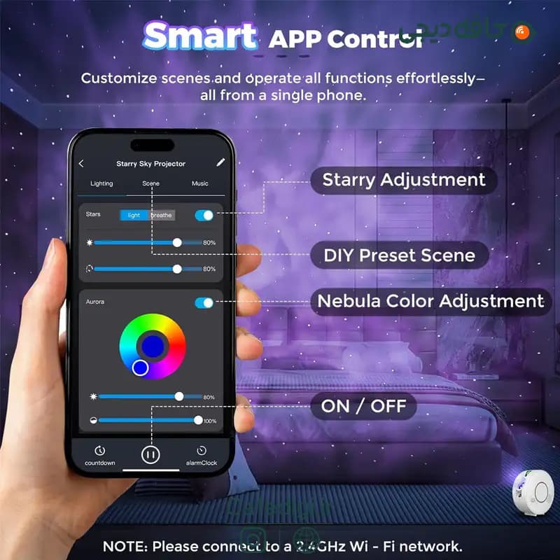 پروژکتور کهکشانی اسپیکر دار Starry Sky Projector — تصویر ۳