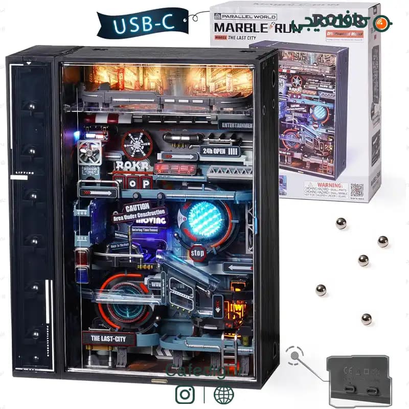 پازل سه بعدی پوکر ROKR Last City 3D Puzzle Marble Run Model – MR01S — تصویر ۸