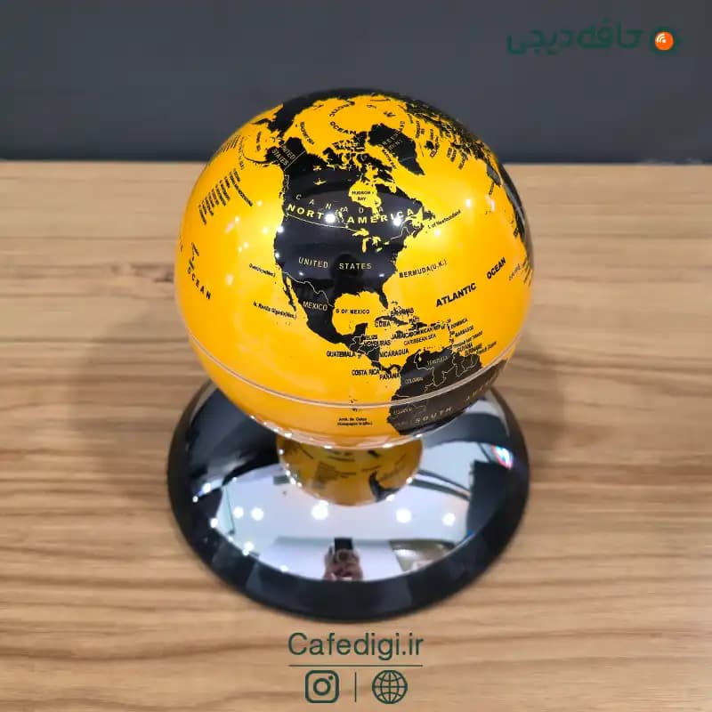 چراغ خواب کره زمین معلق مغناطیسی Levitating Gold Earth — تصویر ۲