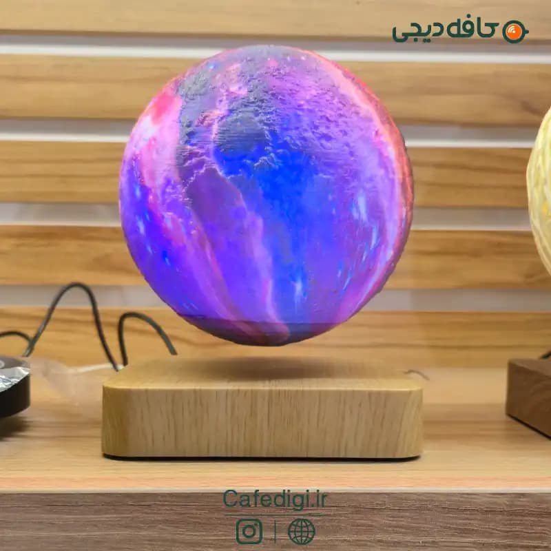 چراغ خواب ماه مغناطیسی معلق کهکشانی Levitating Galaxy Moon — تصویر ۴