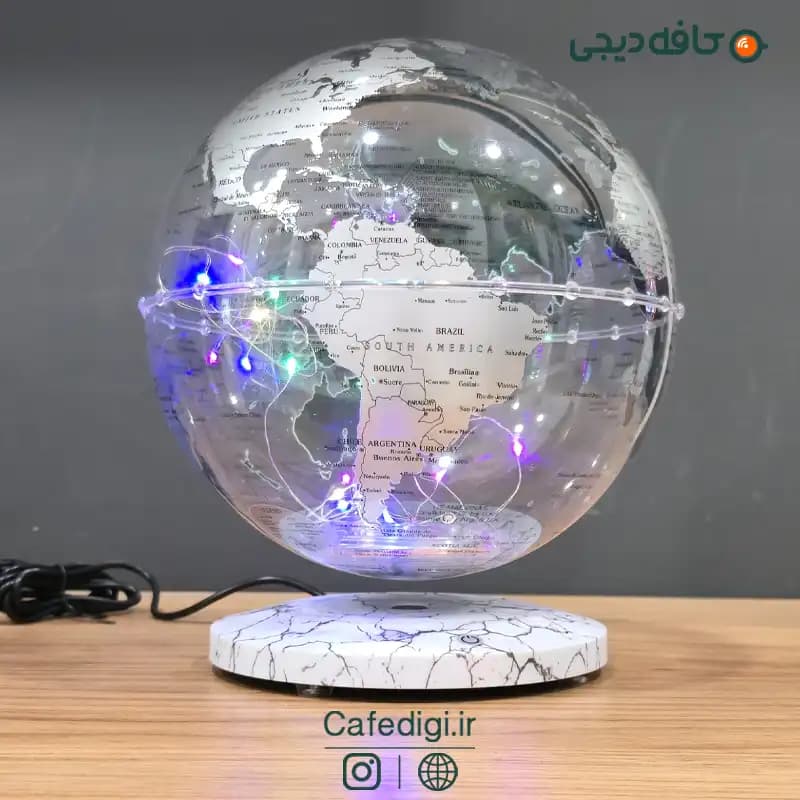 چراغ خواب کره زمین معلق مغناطیسی Levitating Earth — تصویر ۳