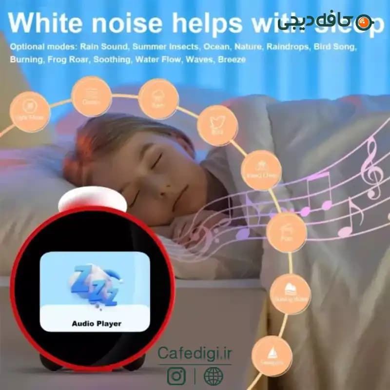 ساعت رومیزی هوشمند با هوش مصنوعی Ai Smart Alarm Clock — تصویر ۳