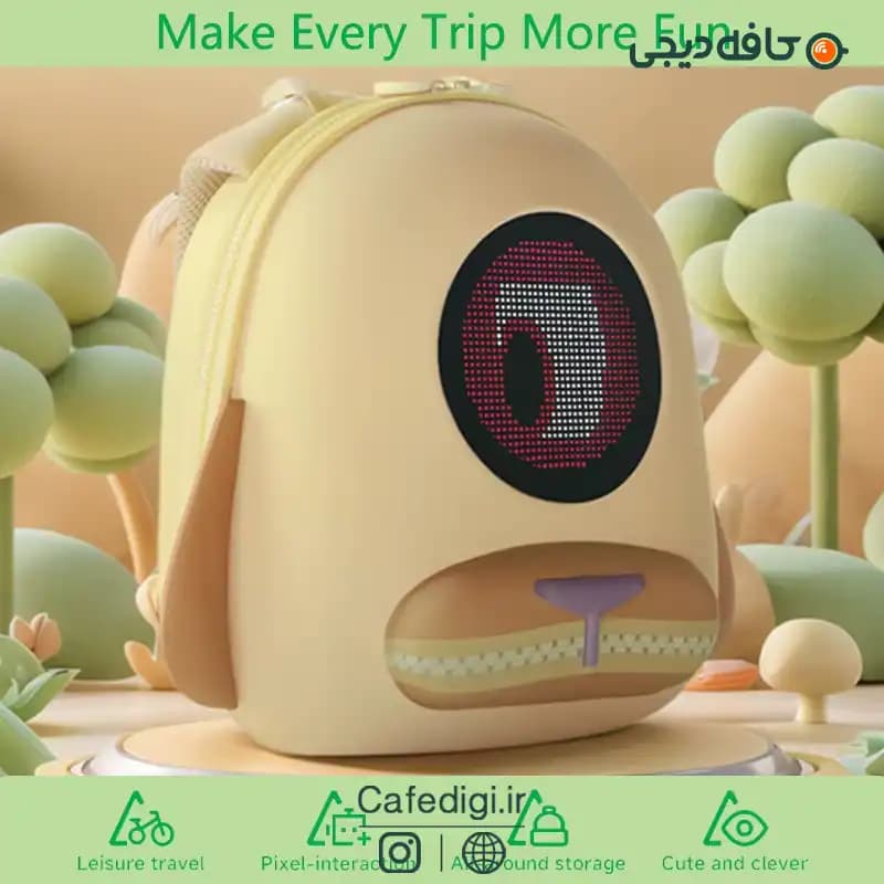 کوله پشتی هوشمند طرح سگ Golden Retriever Backpack LED — تصویر ۷