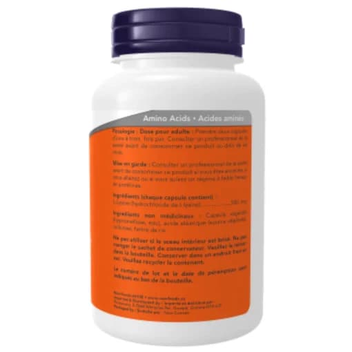 ال لیزین ناو 500 میلی گرم 100 عدد NOW L-Lysine — تصویر ۳
